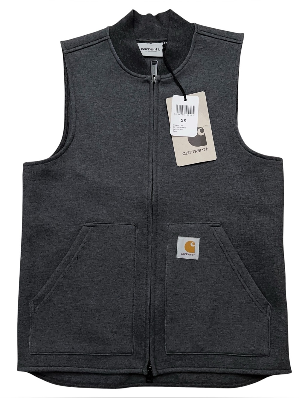 Carhartt Work In Progress WIP Light Lux Vest Mens Size XS Full-Zip Gray NEW